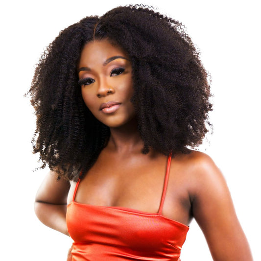 Afro Kinky 4x4 Transparent Closure Wig