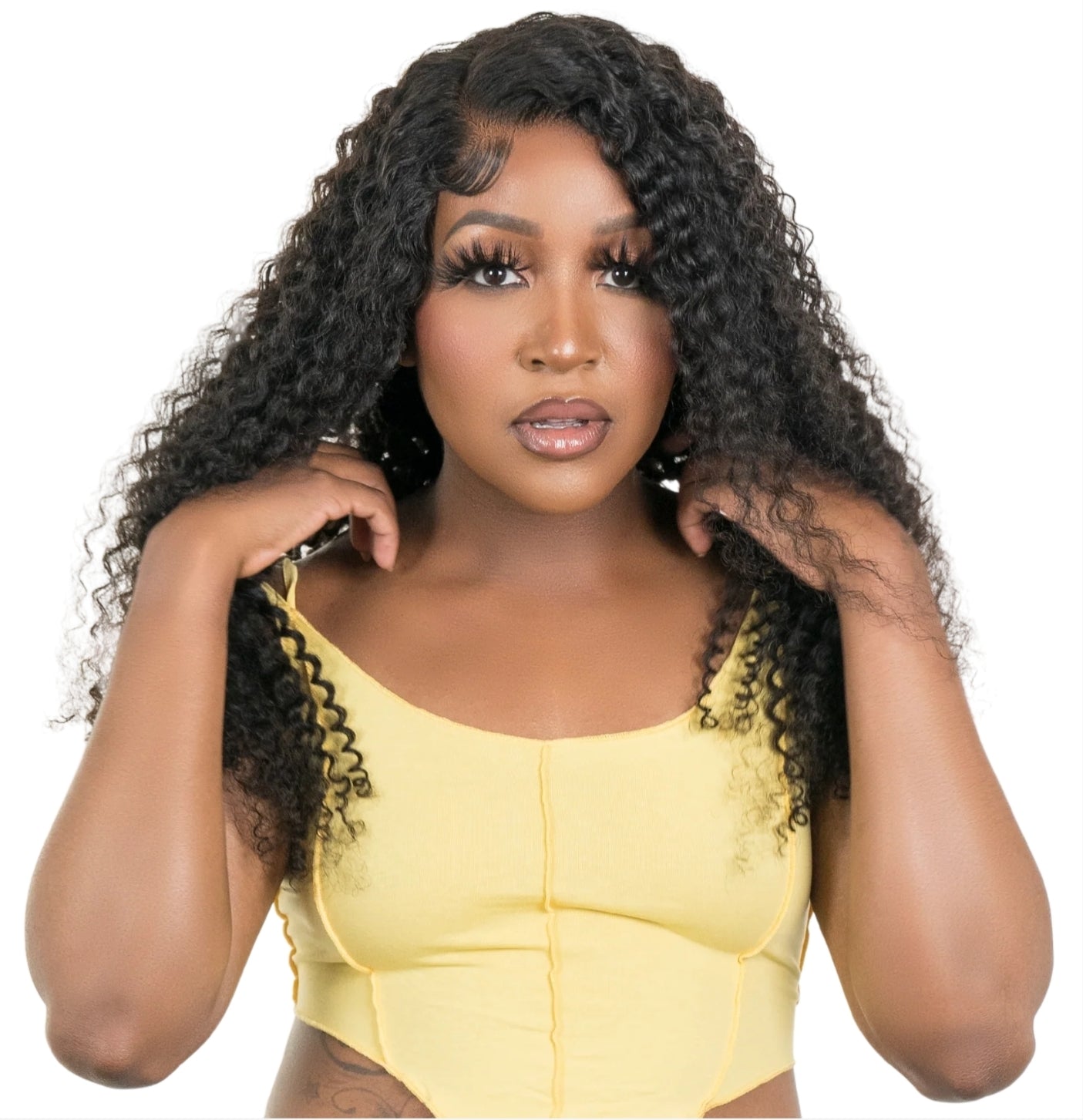 Kinky Curly 4x4 Transparent Closure Wig