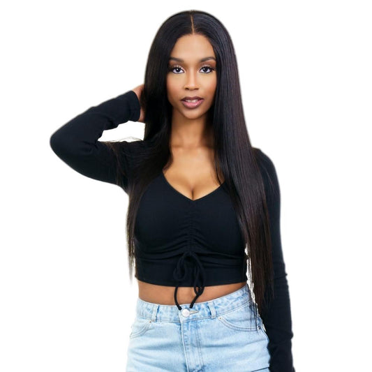 Straight 4x4 Transparent Closure Wig